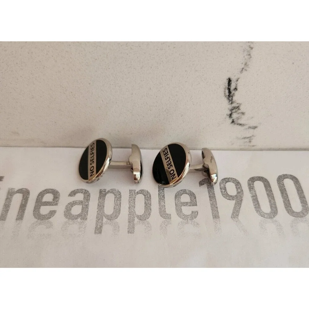 New Paul Smith Metal CUFFLINKS No Selfies